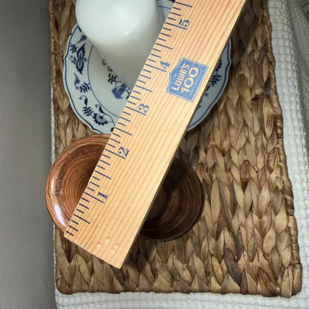 Vintage Hand Turned Wood Vase AKS 54 Mid Century Modern Organic Decor 8.5